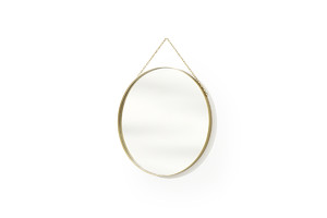 Round Mirror with Metal Frame Nicole 60cm, gold