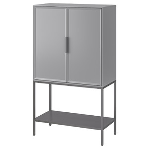 TULLSTORP Cabinet, grey, 73x35x126 cm