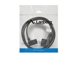 Lanberg Power Cable CEE 7/7 - IEC 320 C13 right angle VDE 1.8m, black