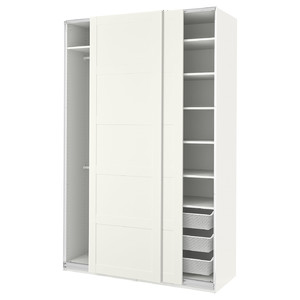 PAX / BERGSBO Wardrobe, white/white, 150x66x236 cm