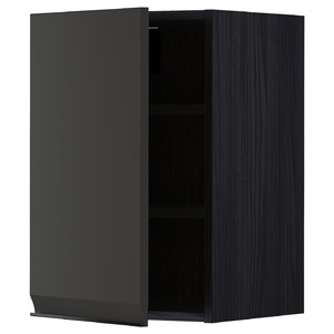 METOD Wall cabinet with shelves, black/Upplöv matt anthracite, 40x60 cm