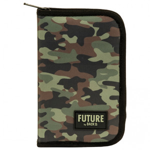 Pencil Case 1 Zipper with School Accessories Camo