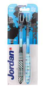 Jordan DUO Individual Reach Toothbrush Medium 2pcs