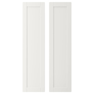 SMÅSTAD Door, white, with frame, 30x120 cm