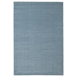 LANGSTED Rug, low pile, light blue, 60x90 cm