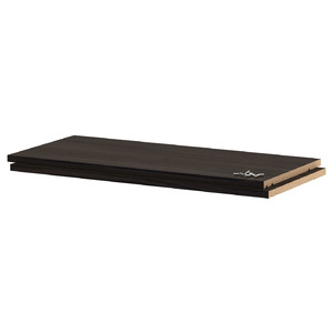 UTRUSTA Shelf, wood effect black, 80x37 cm