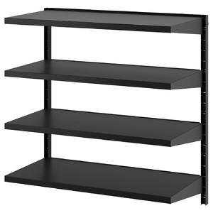BROR Wall shelf combination, black, 88x45x90 cm