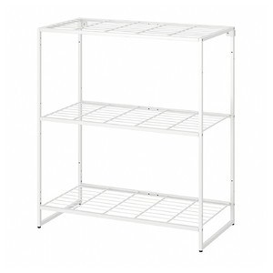 JOSTEIN Shelving unit, in/outdoor/wire white, 81x40x90 cm