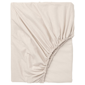 DVALA Fitted sheet, beige, 180x200 cm