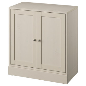 HAVSTA Cabinet with base, gray-beige, 81x47x89 cm