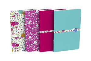 Mini Pocket Notebook 9x14cm 30 Pages Ruled Floral 10pcs, assorted
