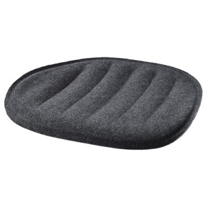 PYNTEN Seat pad, dark grey, 41x43 cm