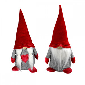 Christmas Elf Dwarf Gnome Santa 24cm, 1pc, red, assorted