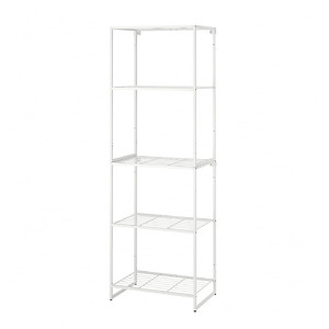 JOSTEIN Shelving unit, in/outdoor/wire white, 61x40x180 cm