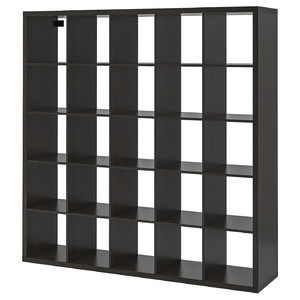 KALLAX Shelf unit, black-brown, 182x182 cm