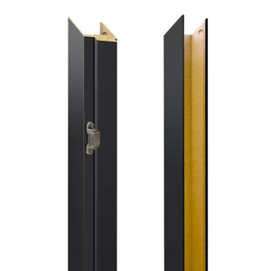 Adjustable Door Frame Jamb 135-155 mm, left, for non-rebated door, matt black