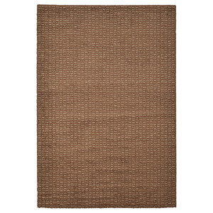 LANGSTED Rug, low pile, light brown, 60x90 cm