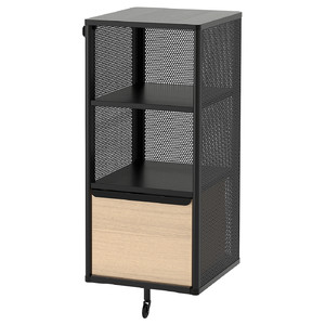 BEKANT Storage unit, mesh, black, 41x101 cm