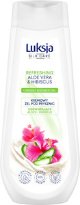 Luksja Silk Care Refreshing Shower Gel Aloe & Hibiscus 93% Natural Vegan 500ml