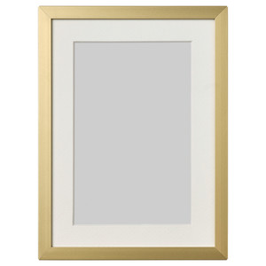 LOMVIKEN Frame, gold-colour, 13x18 cm