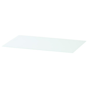 MALM Glass top, white, 80x48 cm
