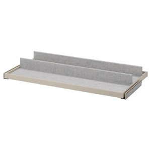 KOMPLEMENT Pull-out tray with shoe insert, beige/light grey, 100x58 cm