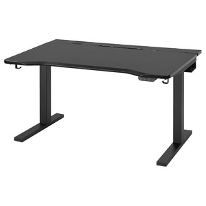 UTMANING Gaming desk sit/stand, electric/black, 120x80 cm