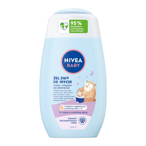 NIVEA Baby 2in1 Shower Gel And Hair Shampoo - For Goodnight 95% Natural 200ml