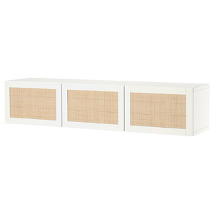 BESTÅ TV bench with doors, white/Studsviken white, 180x42x38 cm