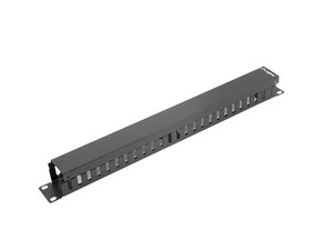 Lanberg Cable Management Panel 19" 1U Type-A AK-1201-B, black