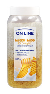 On LINE Bath Salt Milk & Honey 800g