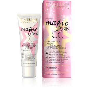Eveline Magic Skin CC Beautifying Moisturising Cream Anti-Redness for Dry & Sensitive Skin 50ml