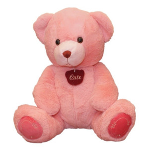 Plush Soft Toy Teddy Bear Olaf 34cm, pink, 0+