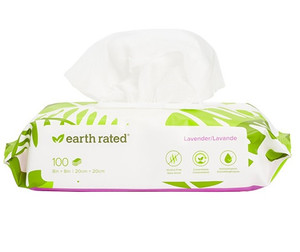 Earth Rated Dog Wipes Lavender 100pcs