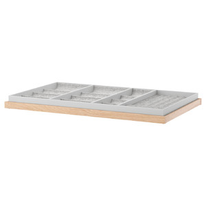 KOMPLEMENT Pull-out tray with insert, white stained oak effect, 100x58 cm