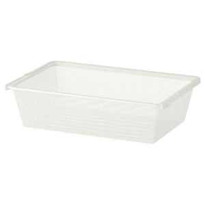 BOAXEL Mesh basket, white, 60x40x15 cm