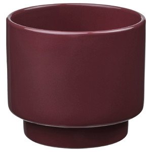 DRAKFRUKT Plant pot, in/outdoor brown-red, 12 cm