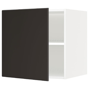 METOD Top cabinet for fridge/freezer, white/Kungsbacka anthracite, 60x60 cm