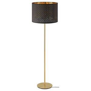 NYMÖ / SKAFTET Floor lamp, black brass, brass