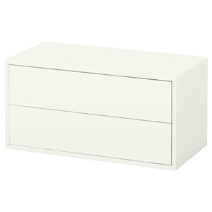 EKET Cabinet with 2 drawers, white, 70x35x35 cm