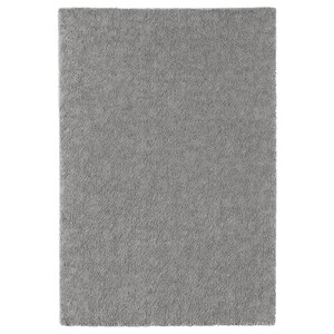 STOENSE Rug, low pile, medium grey, 133x195 cm