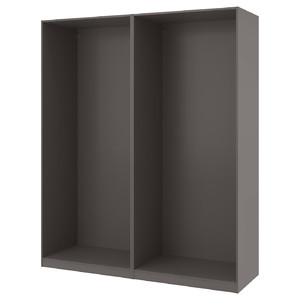PAX 2 wardrobe frames, dark grey, 200x58x236 cm