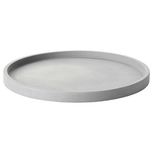 BOYSENBÄR Saucer, in/outdoor light grey, 27 cm