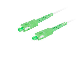 Lanberg Fiber Optic Patchcord Sm Sc/Apc-Sc/Apc Simplex 3.0mm 5m, white
