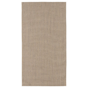 VODSKOV Rug, flatwoven, natural/light grey, 80x150 cm