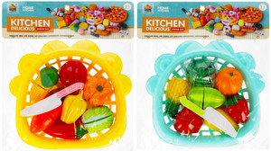 Kitchen Delicious Basket with Vegetables, assorted basket colours, 3+