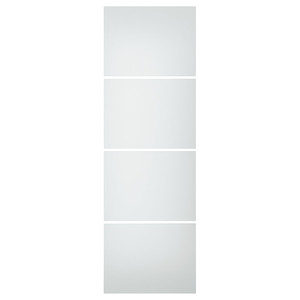 SVARTISDAL 4 panels for sliding door frame, white paper effect, 75x236 cm