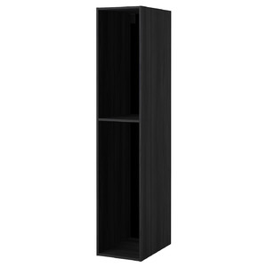 METOD High cabinet frame, wood effect black, 40x60x200 cm