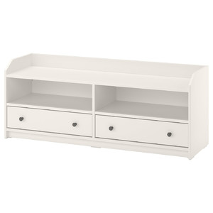 HAUGA TV bench, white, 138x36x54 cm