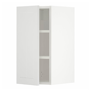 METOD Wall cabinet with shelves, white/Stensund white, 30x60 cm